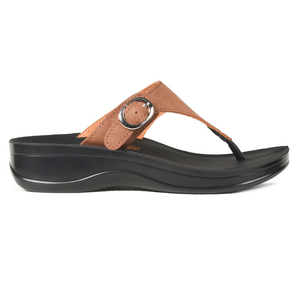 Aerothotic Women's Comfortable Arch Support Sandal, Shale, Brown (L0817)